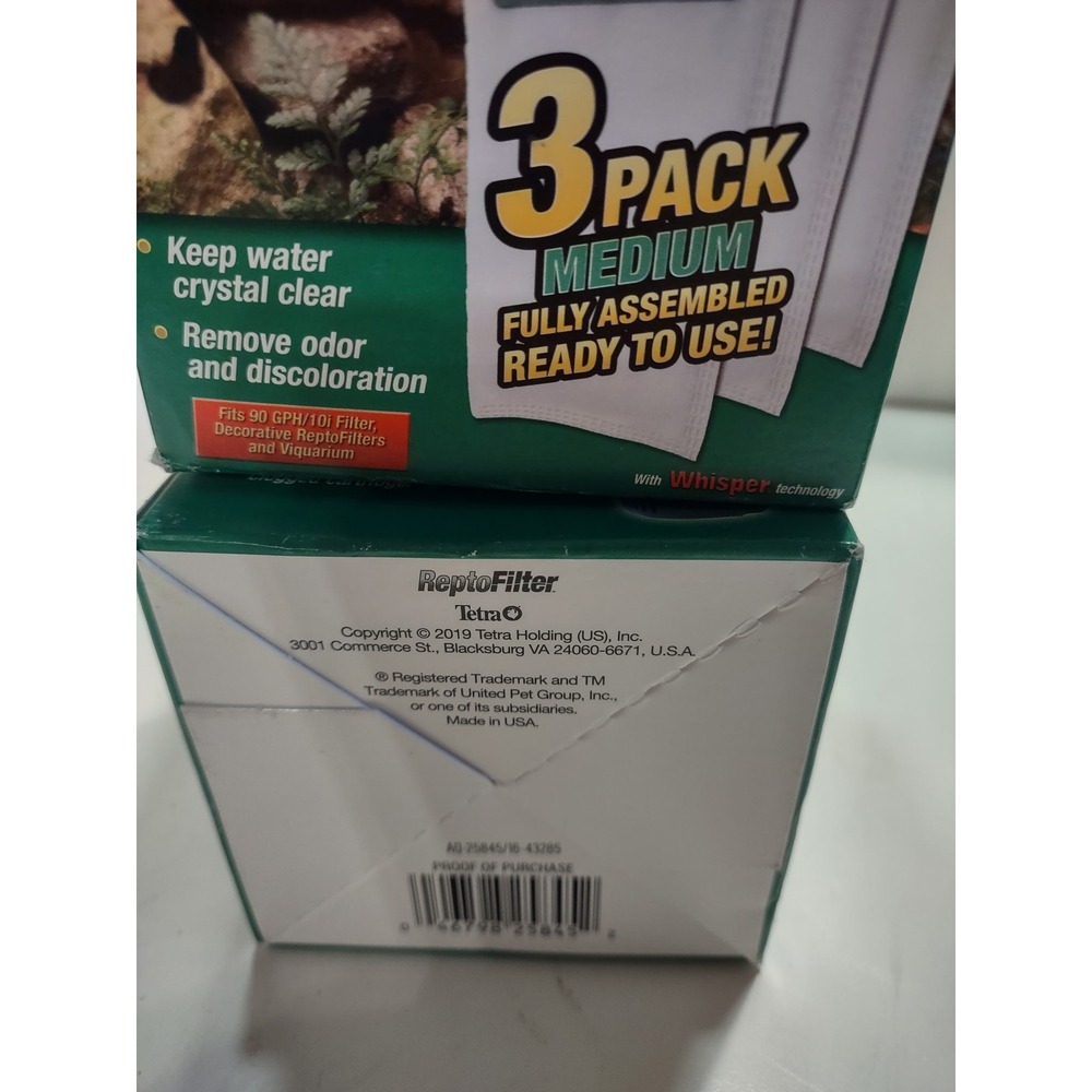 TetraFauna Reptofilter Medium Disposable Filter Cartridges 3 Pack New - Picture 2 of 5
